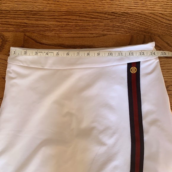 G/FORE White Mini Skirt with Black and Red Trim - Picture 7 of 8